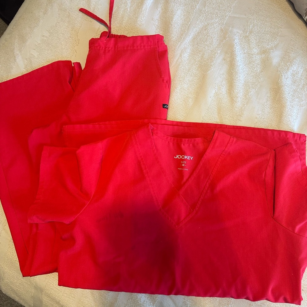 Jockey Vivid Red Medical Scrub Set